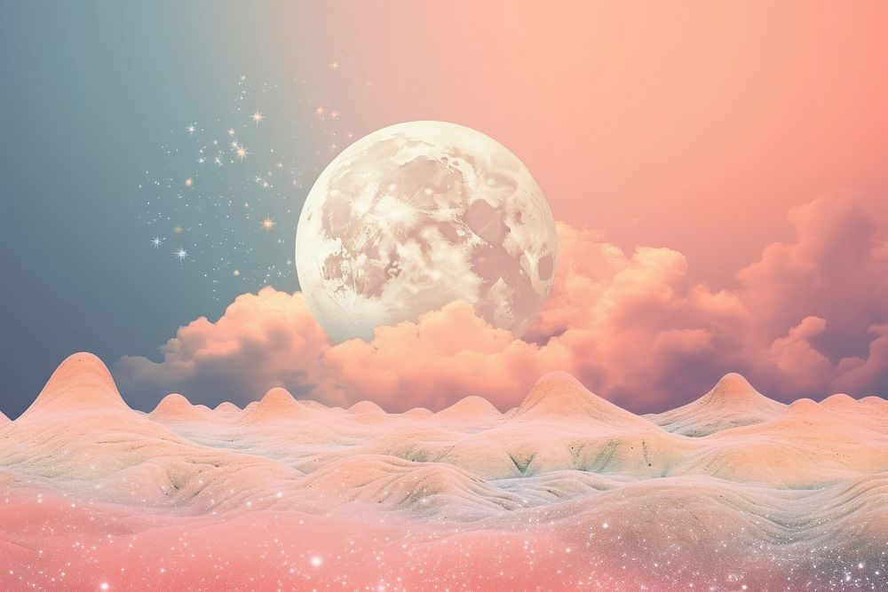Moon moon astronomy outdoors. AI generated Image by rawpixel.