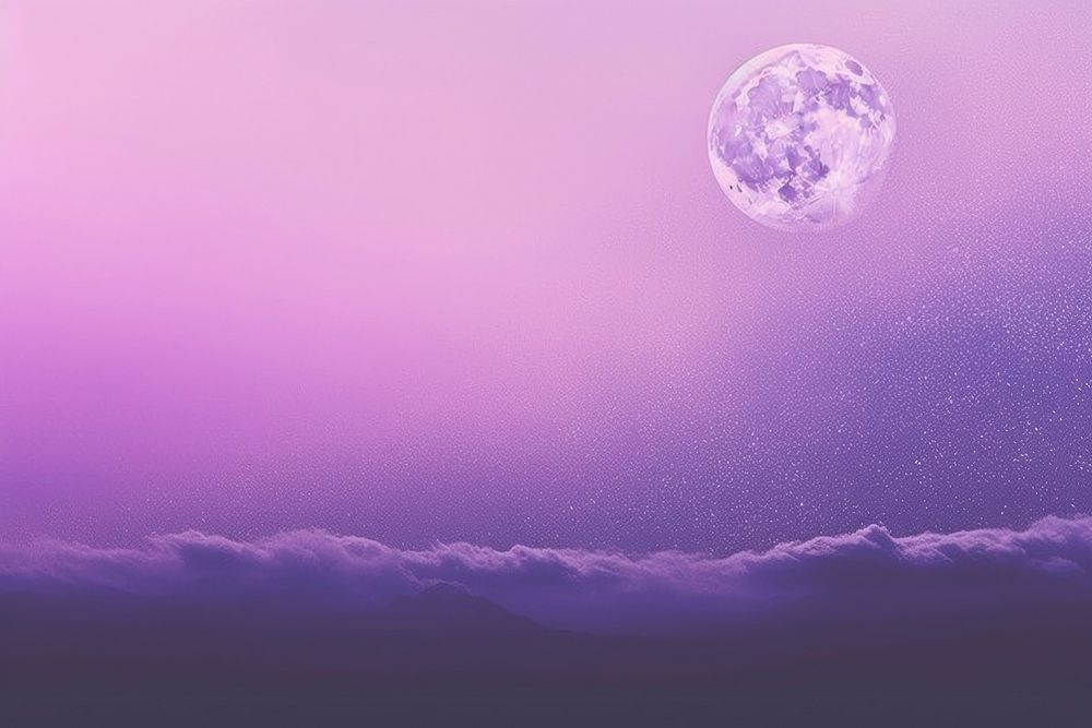 Moon purple night sky backgrounds astronomy outdoors. AI generated Image by rawpixel.