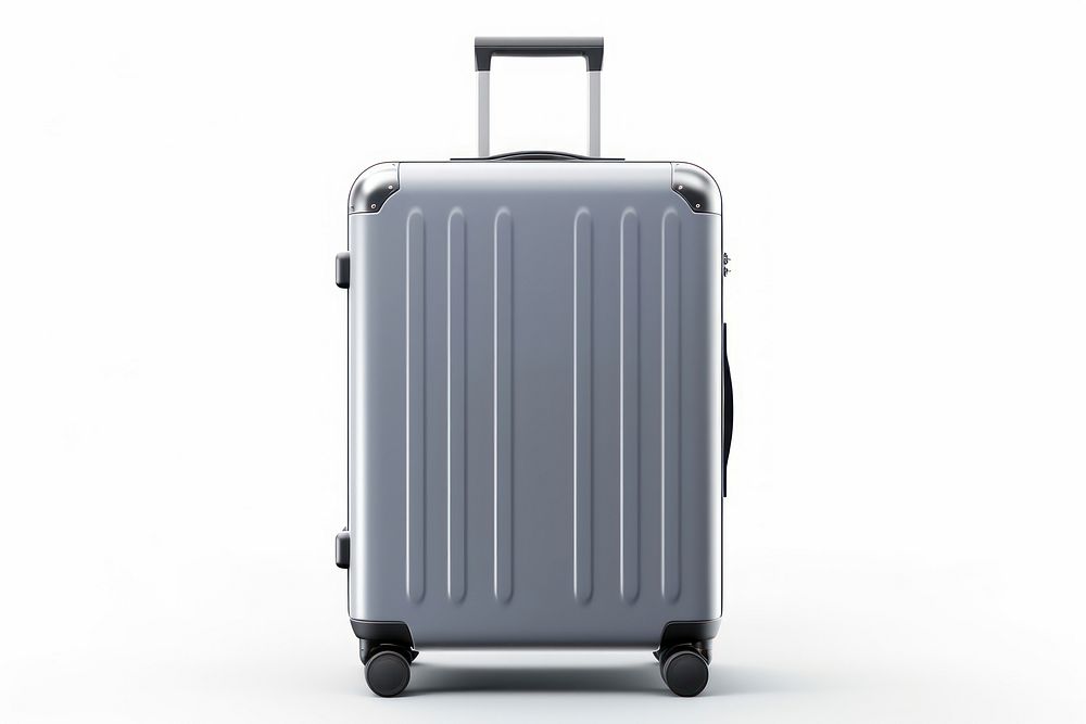Suitcase luggage travel white background. AI generated Image by rawpixel.