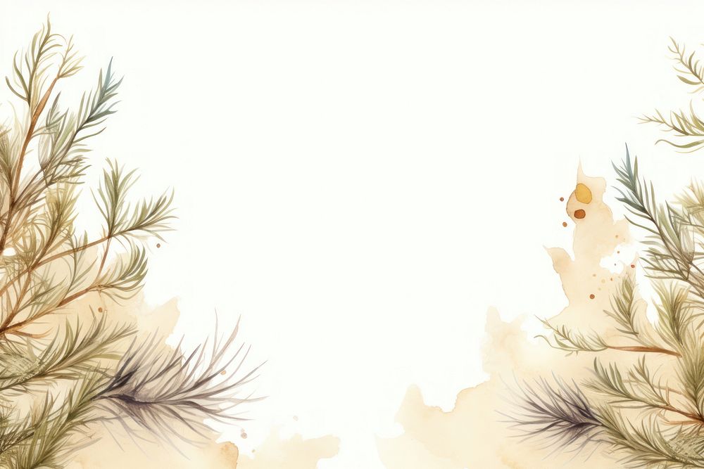 Fir branches border backgrounds pattern plant. AI generated Image by rawpixel.