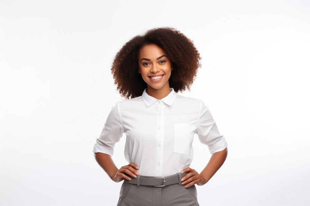 African american women portrait standing smiling. AI generated Image by rawpixel.