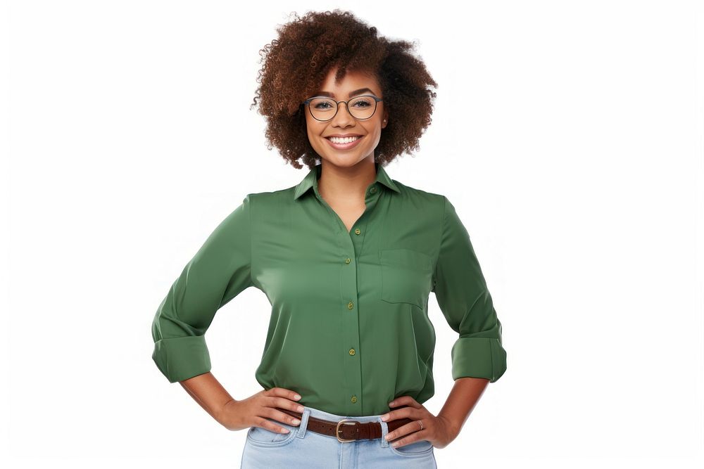 African american women standing glasses smiling. AI generated Image by rawpixel.