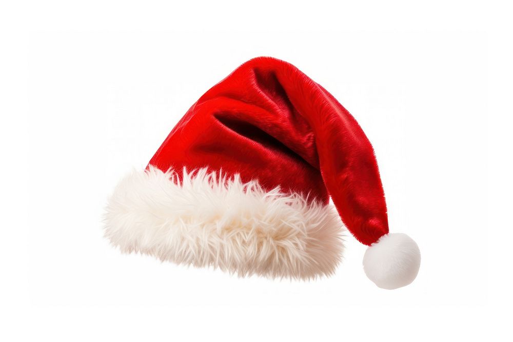 Santa Claus red hat white background santa claus celebration. AI generated Image by rawpixel.