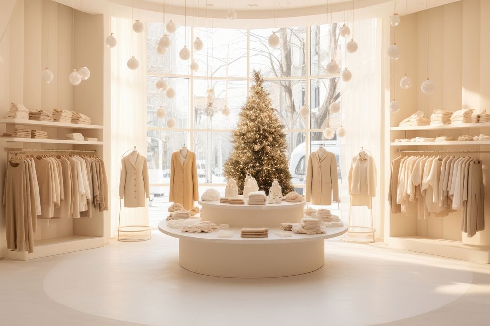 Clothing Christmas vibe christmas store. AI generated Image by rawpixel.