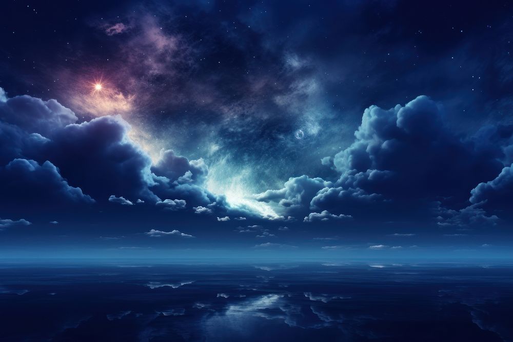 Night sky moon astronomy outdoors. AI generated Image by rawpixel.