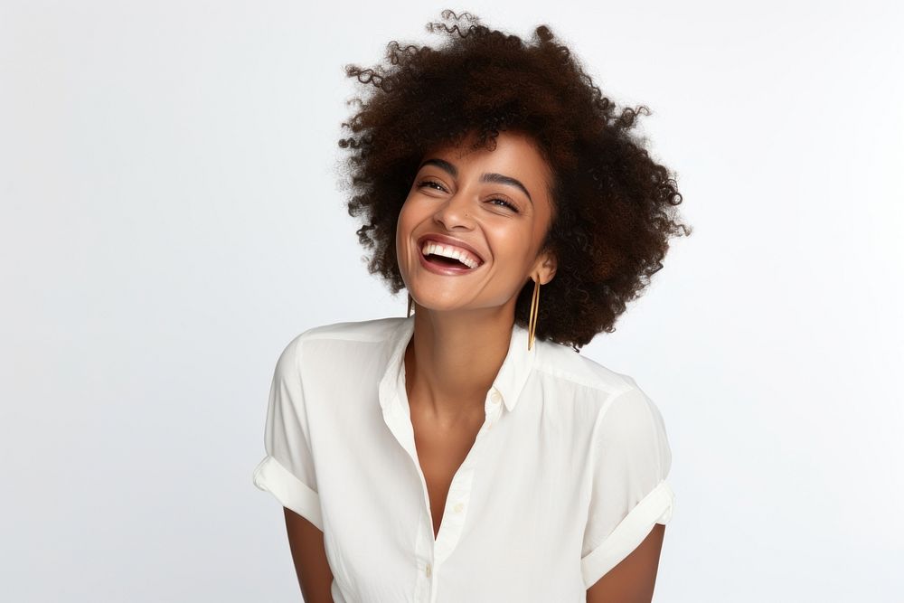 African american women laughing portrait adult. AI generated Image by rawpixel.