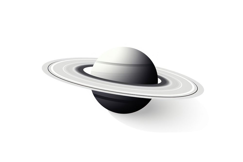Saturn astronomy space white background. AI generated Image by rawpixel.