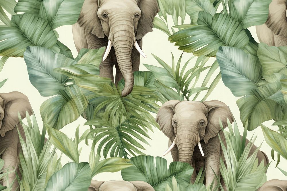 Elephant backgrounds wildlife outdoors. AI generated Image by rawpixel.