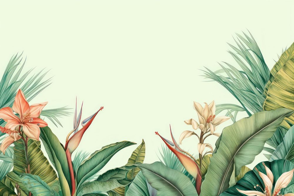 Tropical botanical flower plant backgrounds. AI generated Image by rawpixel.