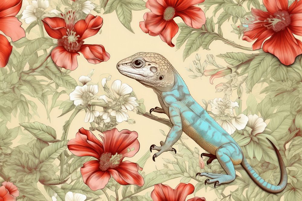 Lizard backgrounds reptile animal. AI generated Image by rawpixel.