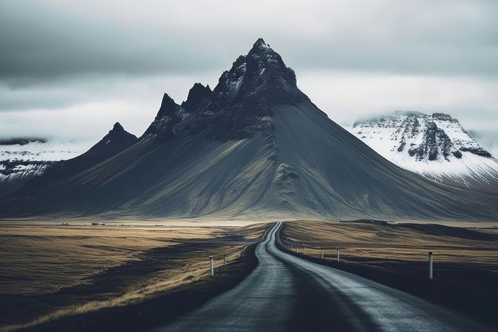 Road background landscape mountain outdoors. AI generated Image by rawpixel.