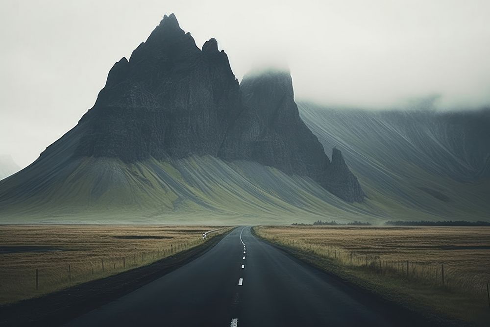 Road background landscape mountain outdoors. AI generated Image by rawpixel.