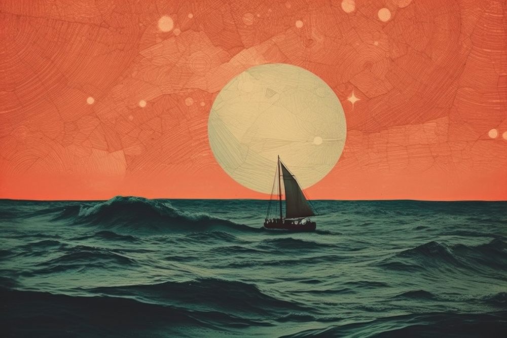 Sea sailboat outdoors vehicle. AI generated Image by rawpixel.