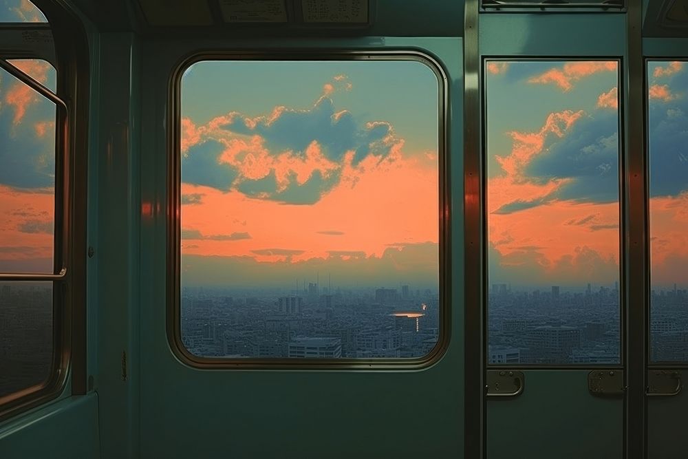 Sky subway window architecture horizon nature. AI generated Image by rawpixel.