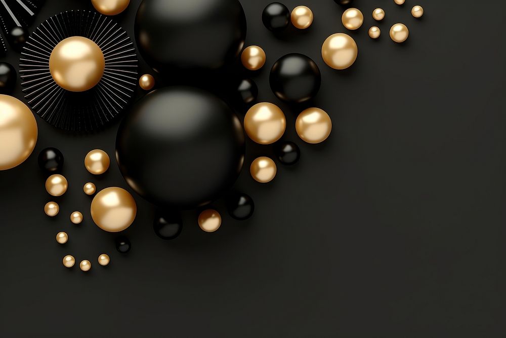 Black ornament backgrounds jewelry pearl. AI generated Image by rawpixel.