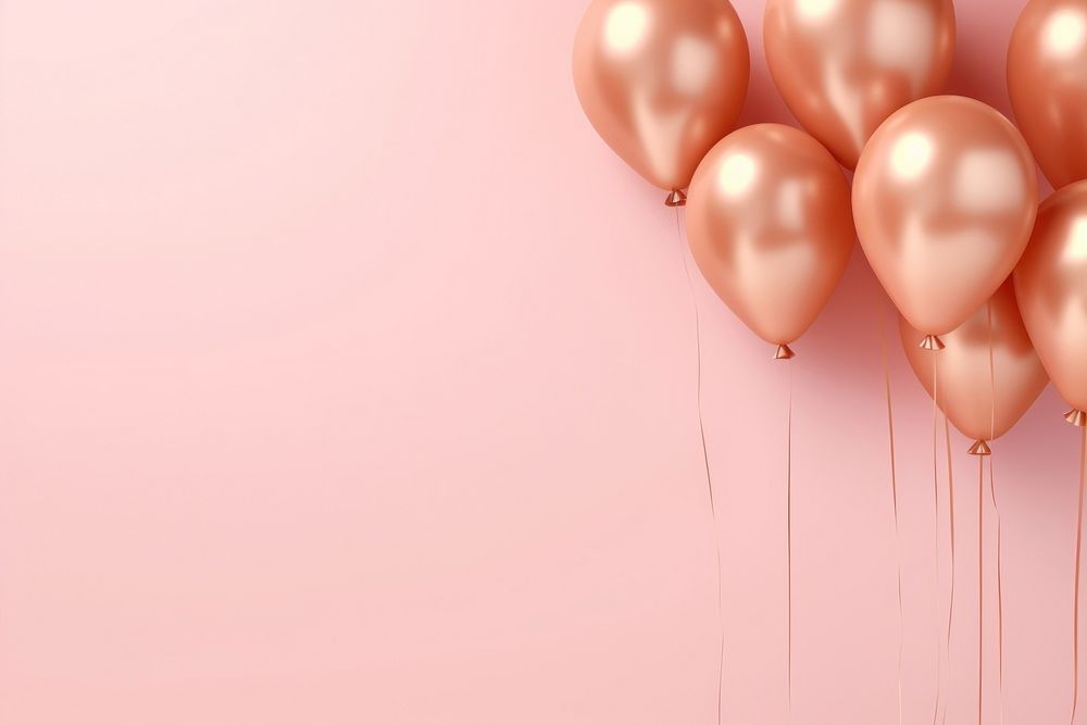Gold color balloons foil backgrounds pink pink background. AI generated Image by rawpixel.