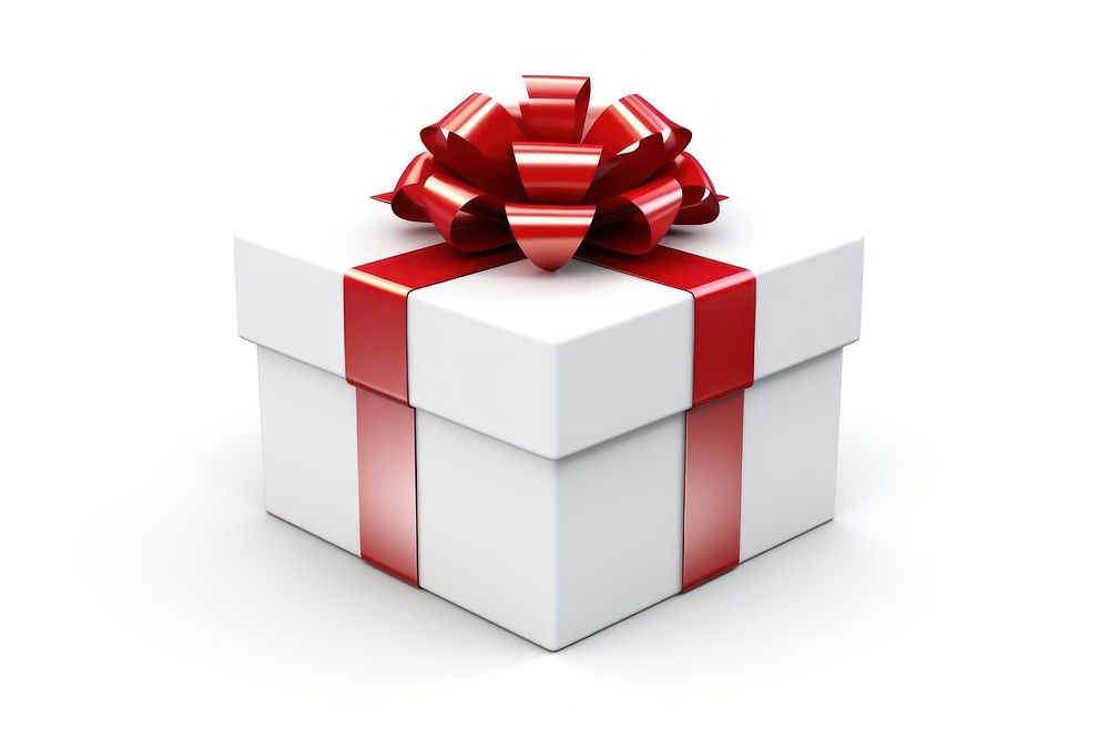 Gift white box white background. AI generated Image by rawpixel.