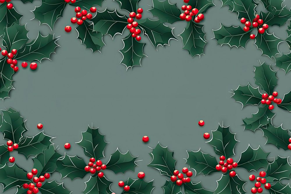 Holly leaves backgrounds pattern plant. AI generated Image by rawpixel.