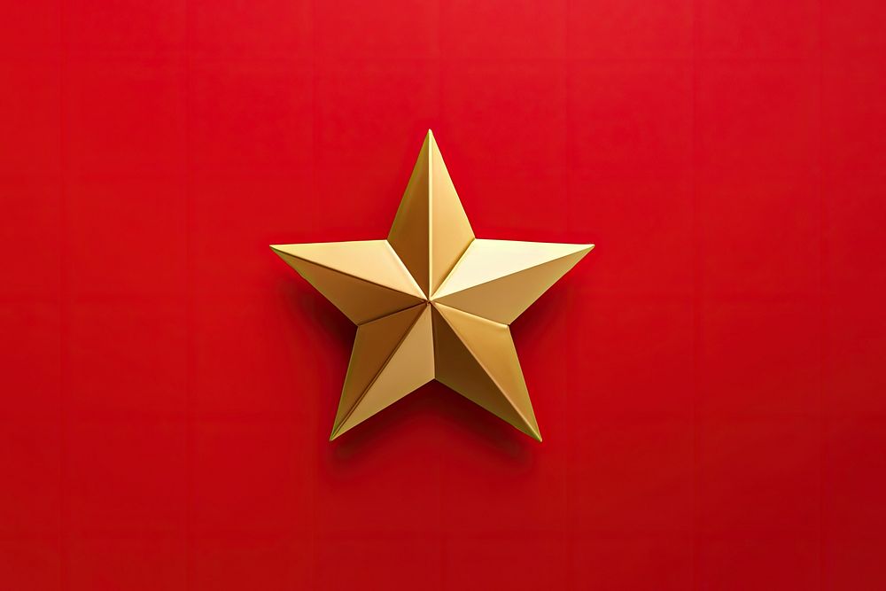 Gold star bright backgrounds symbol red. AI generated Image by rawpixel.