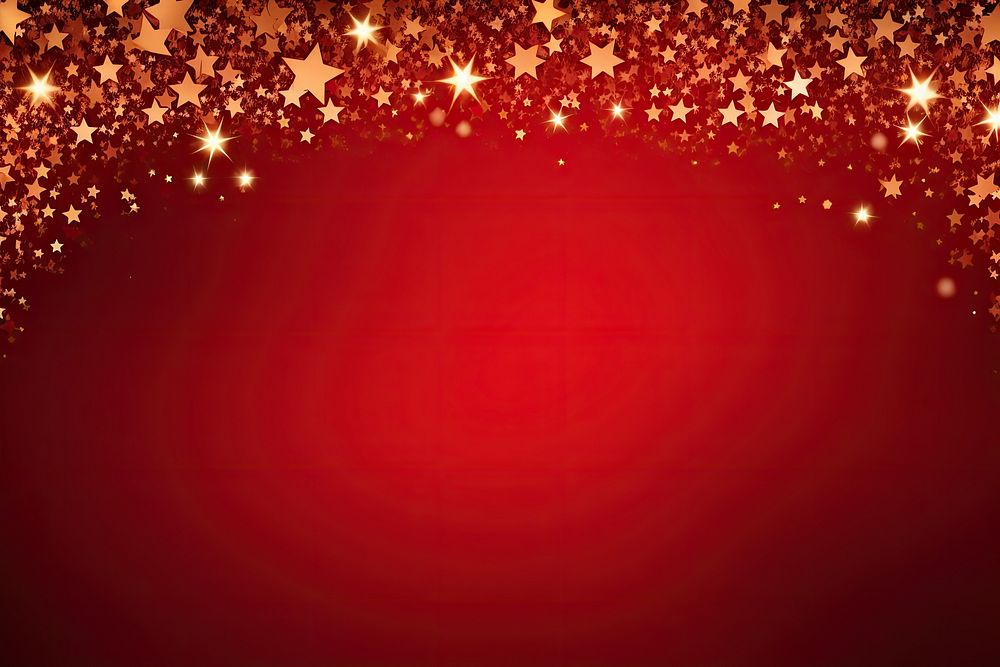 Gold stars Light effect backgrounds glitter red. AI generated Image by rawpixel.