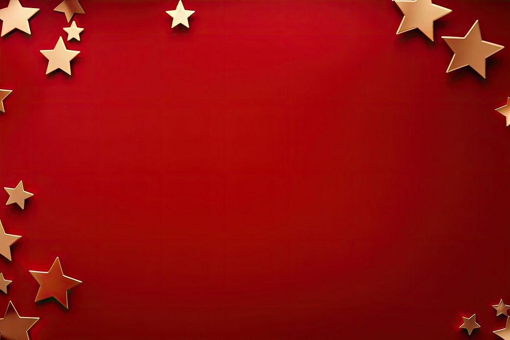 Gold stars Light effect backgrounds red red background. AI generated Image by rawpixel.