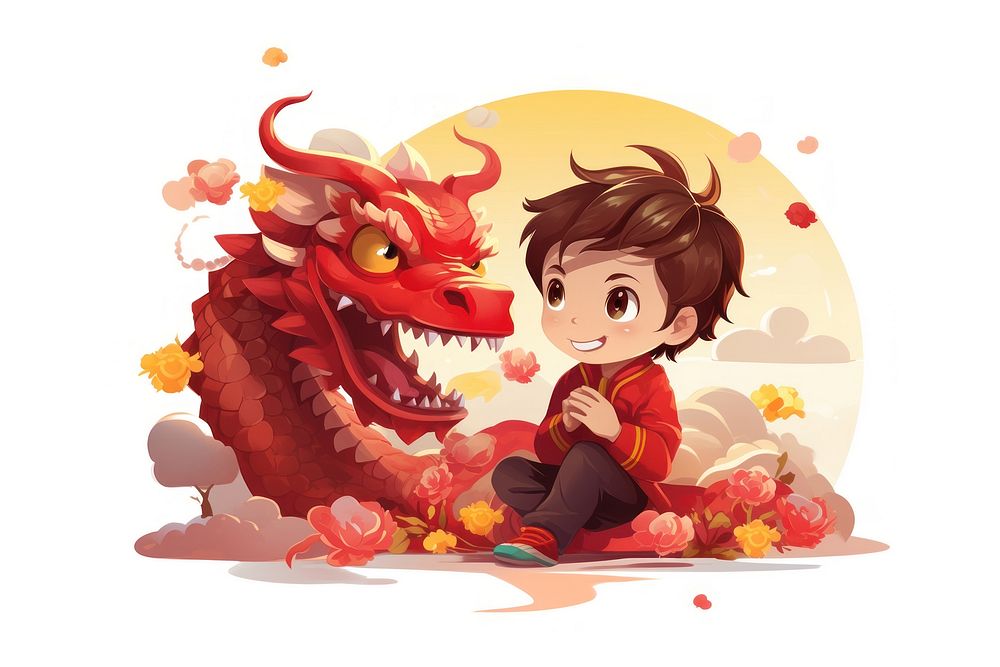 Chinese new year dragon representation creativity. AI generated Image by rawpixel.