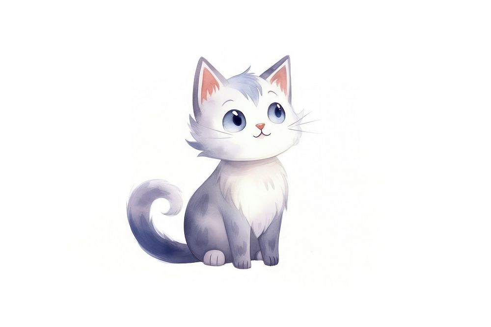 Cat cartoon animal mammal. AI generated Image by rawpixel.