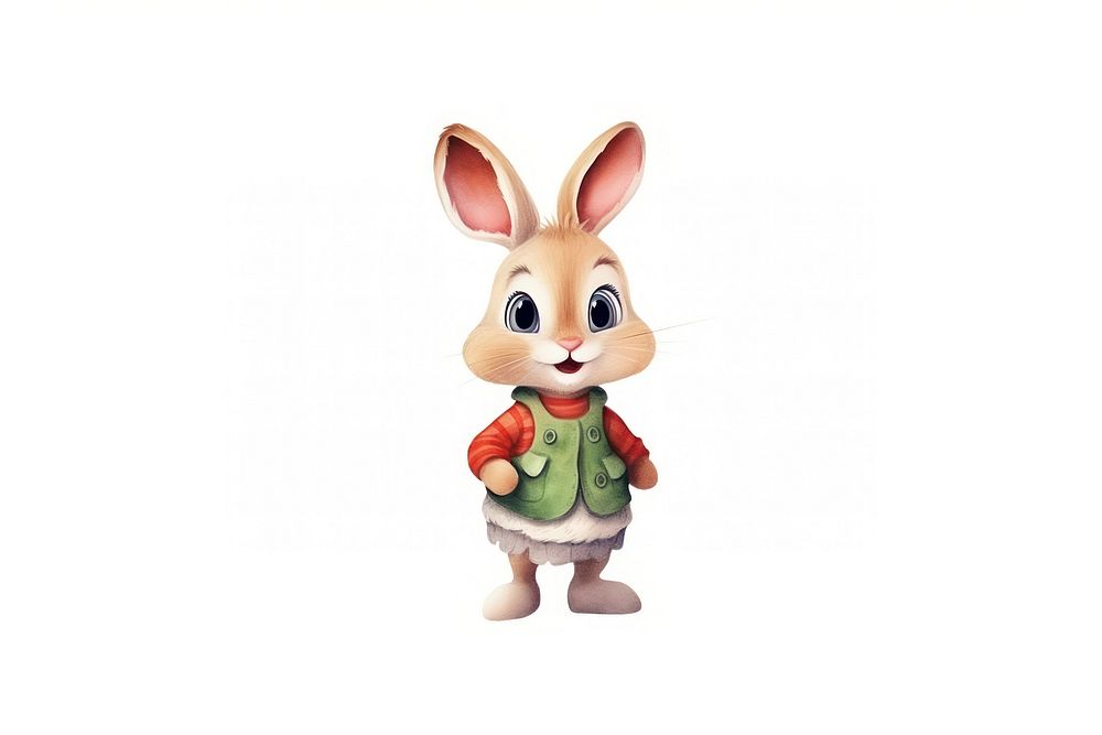 Rabbit figurine cartoon animal. AI generated Image by rawpixel.