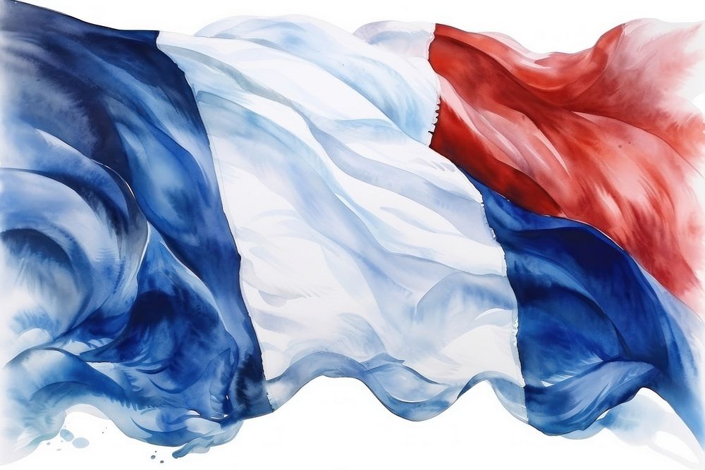 French flag backgrounds white background patriotism. AI generated Image by rawpixel.