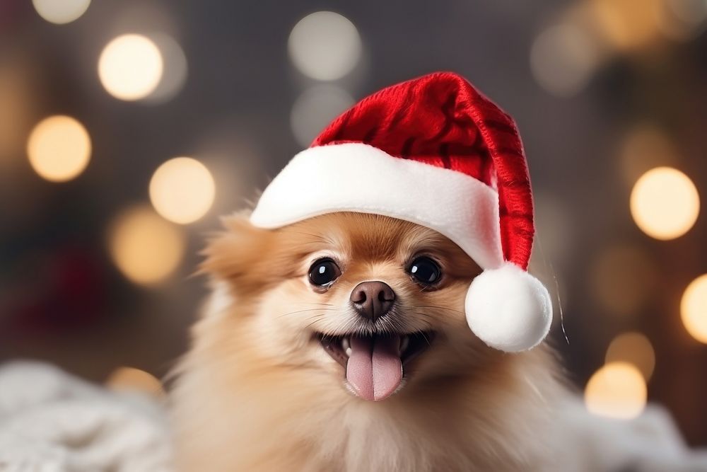 Christmas dog mammal animal. AI generated Image by rawpixel.