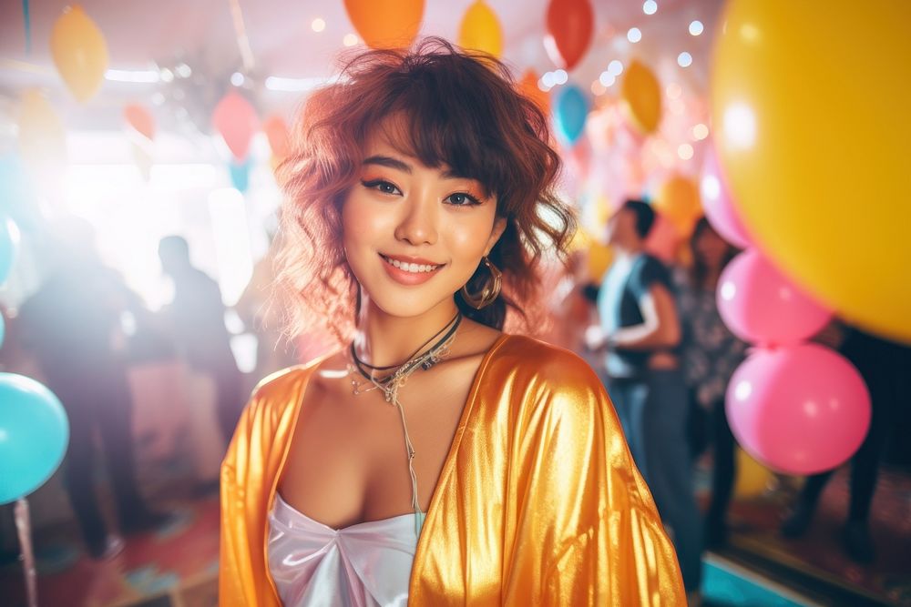 Party portrait balloon adult. AI generated Image by rawpixel.
