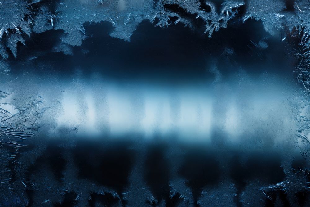 Frozen glass window backgrounds snow blue. AI generated Image by rawpixel.