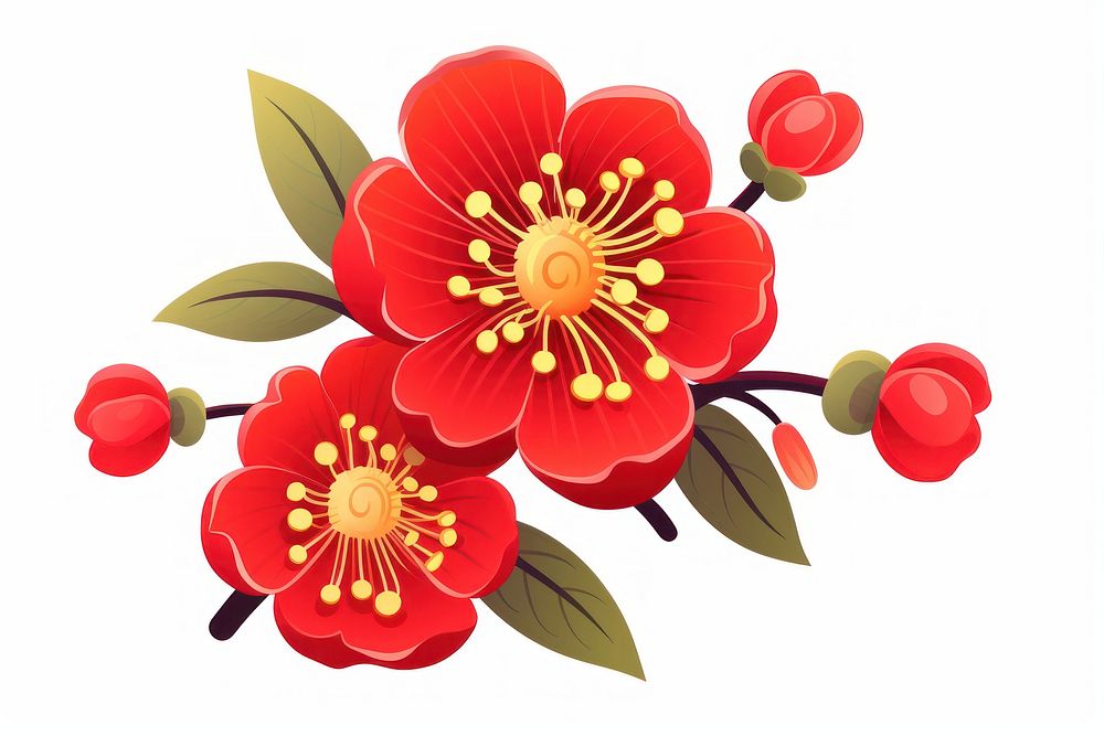 Chinese new year flower blossom petal. AI generated Image by rawpixel.