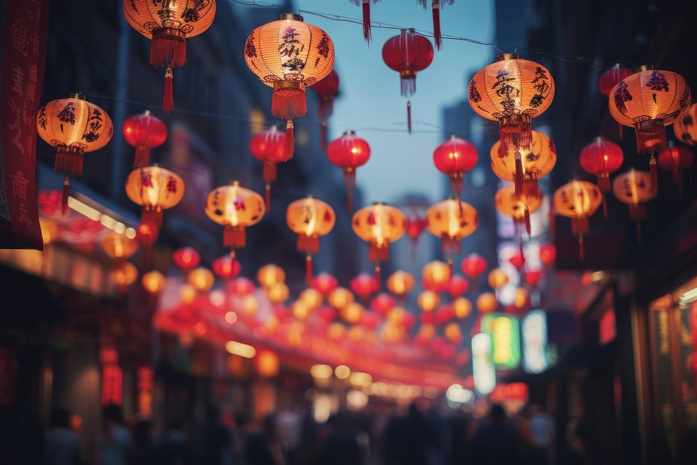 Chinese new year festival lantern chinese new year. AI generated Image by rawpixel.