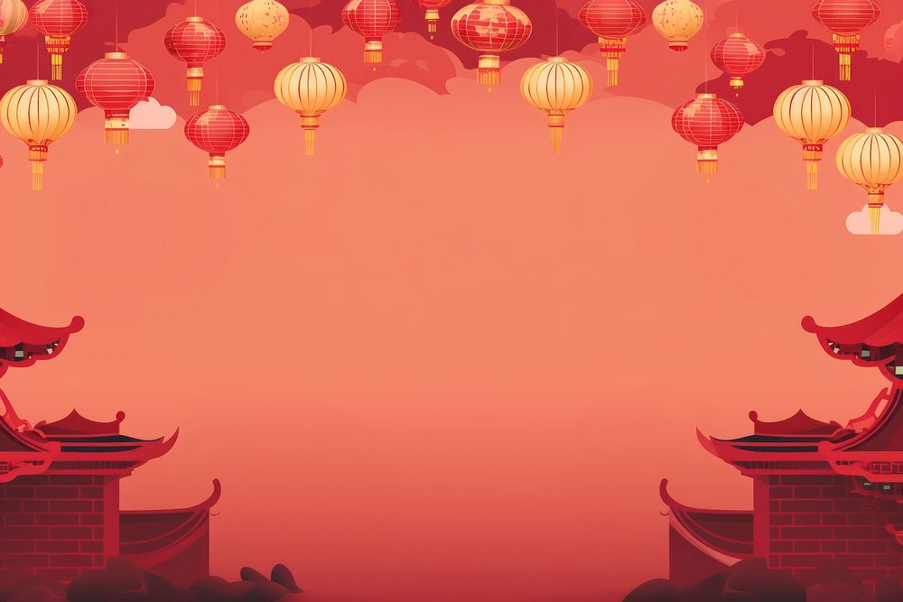 Chinese celebration background backgrounds festival architecture. AI generated Image by rawpixel.