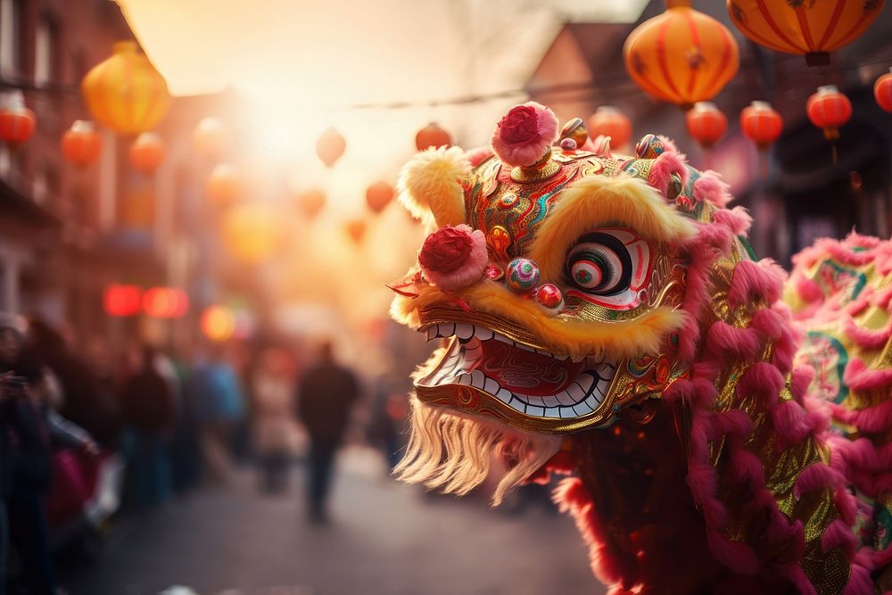 Chinese New Year festival dragon chinese new year. AI generated Image by rawpixel.