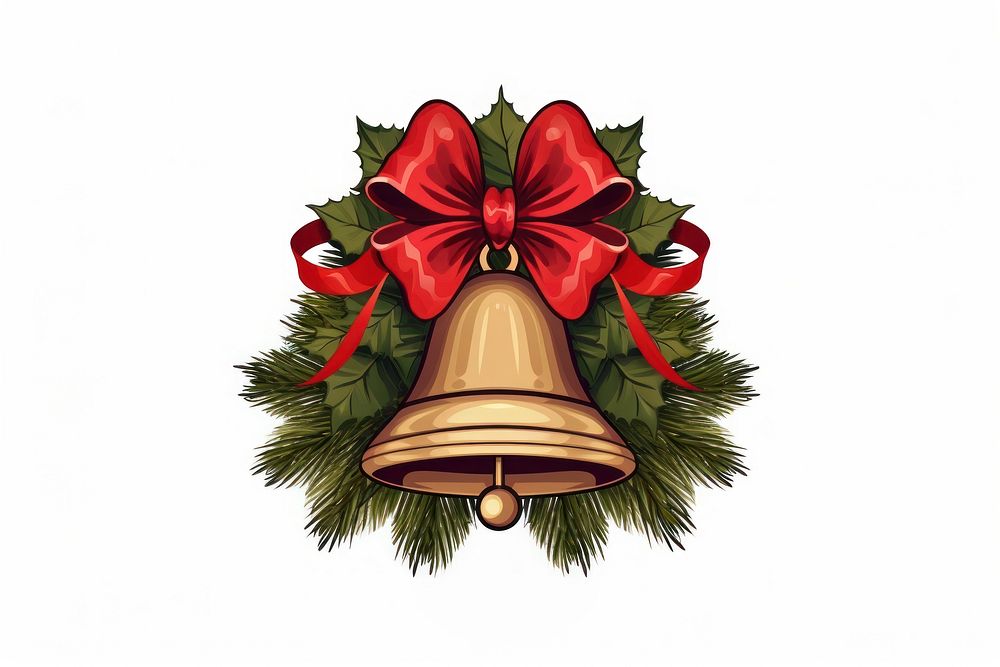 Christmas wreath christmas bell celebration. AI generated Image by rawpixel.