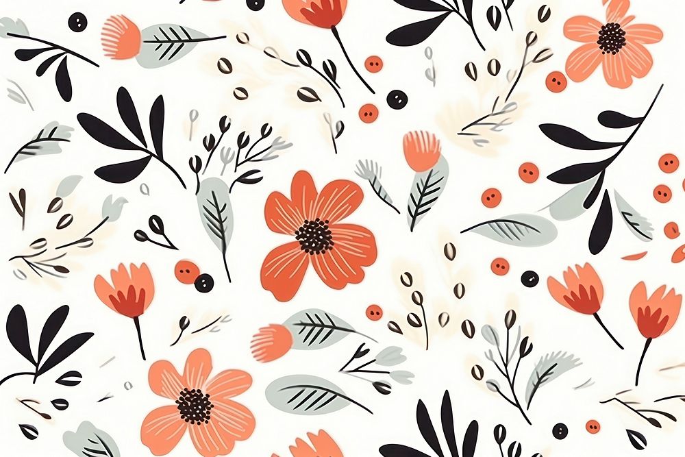 Floral pattern backgrounds nature. AI generated Image by rawpixel.