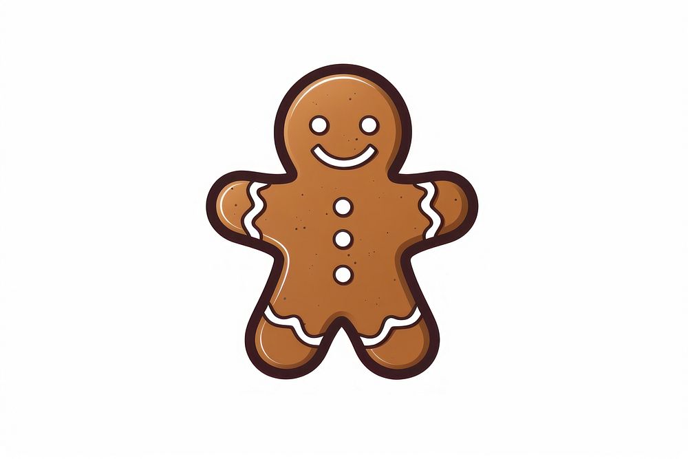 Gingerbread cartoon clipart cookie food anthropomorphic. AI generated Image by rawpixel.