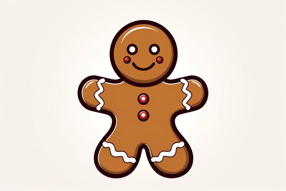 Gingerbread cartoon clipart cookie food anthropomorphic. AI generated Image by rawpixel.