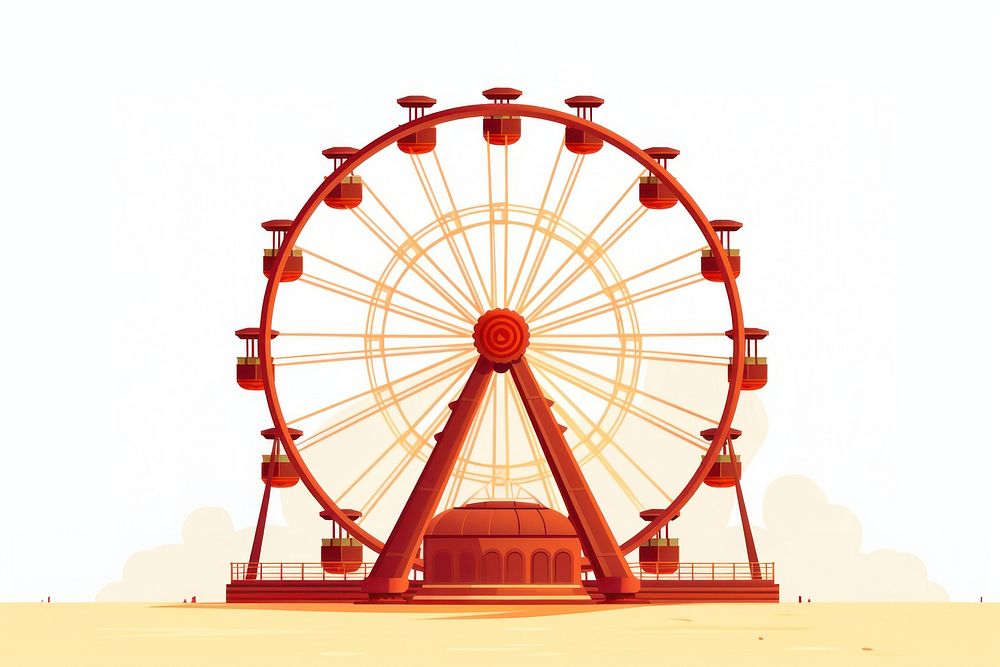 Giant wheel fun architecture recreation. AI generated Image by rawpixel.
