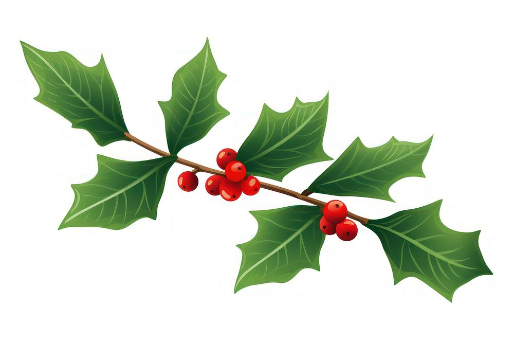 Holly cherry plant leaf. AI generated Image by rawpixel.