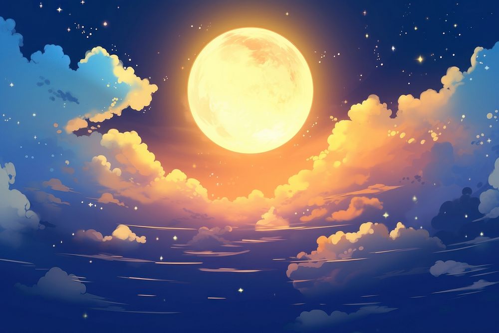 Full moon sky backgrounds astronomy. AI generated Image by rawpixel.