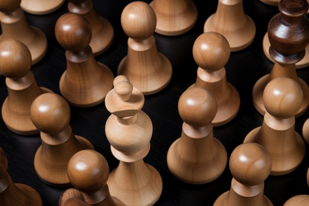 Chess pawns chess game wood. AI generated Image by rawpixel.