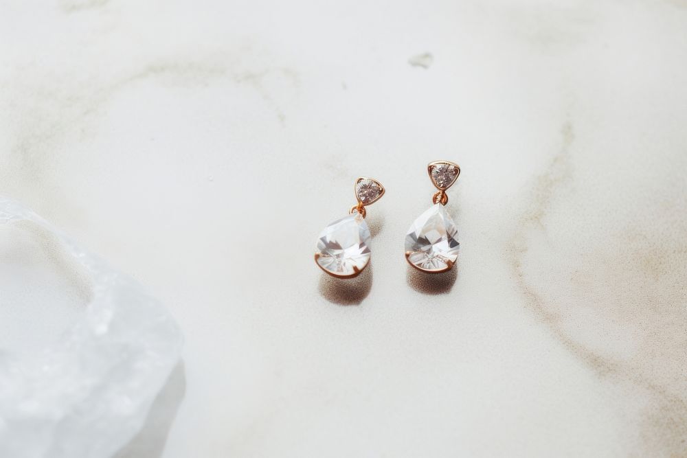 Drop Earrings earring gemstone jewelry. AI generated Image by rawpixel.