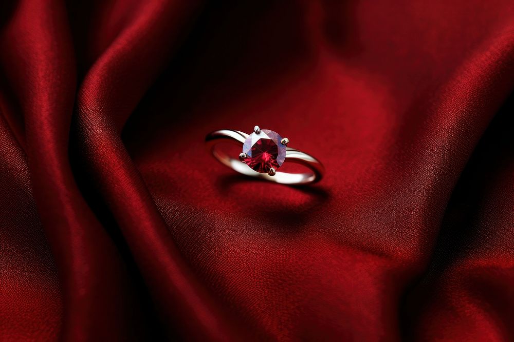 Ruby jewelry diamond silver. AI generated Image by rawpixel.