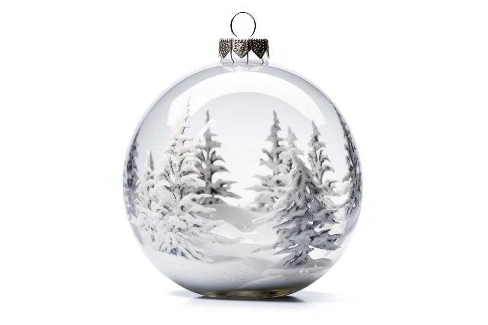 Ornaments Glass ball christmas glass white. AI generated Image by rawpixel.