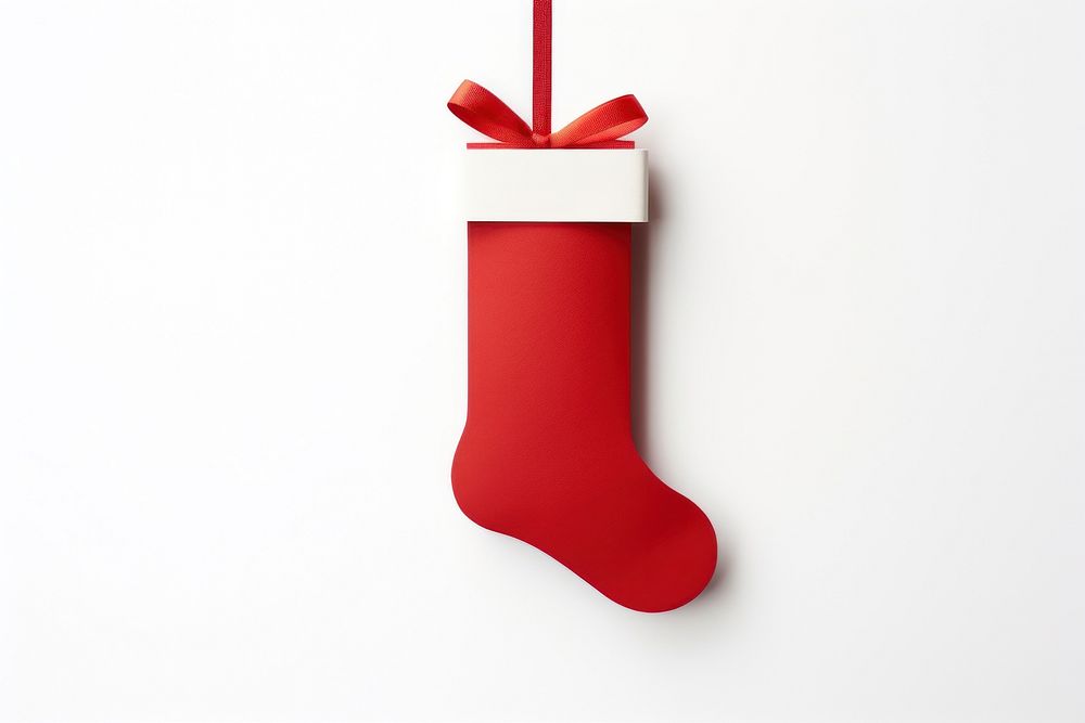 Christmas stocking gift white background celebration. AI generated Image by rawpixel.