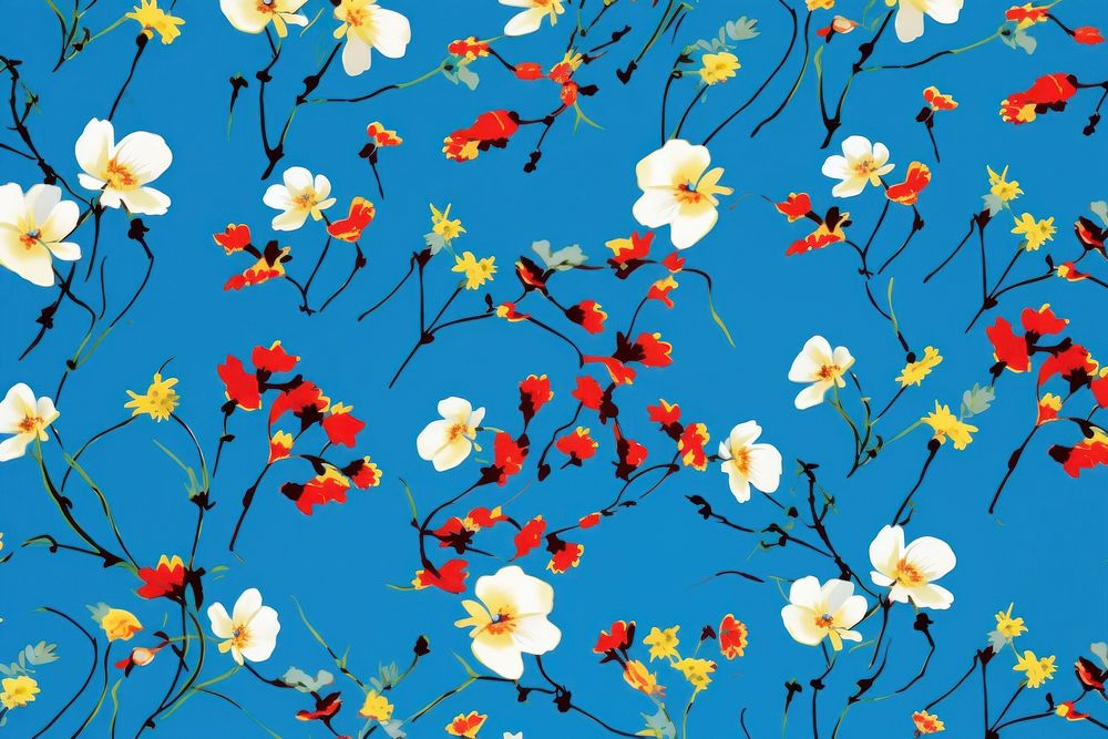 Flower pattern backgrounds outdoors. AI generated Image by rawpixel.