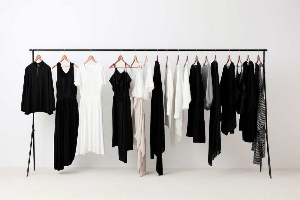 Clothes fashion room white background. AI generated Image by rawpixel.